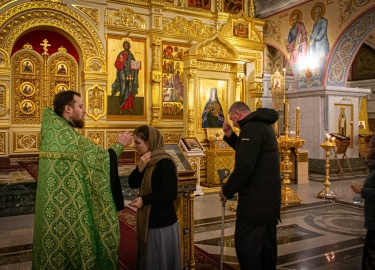 30 января в Свято-Троицком кафедральном соборе состоялся молебен Кириллу и Марии Радонежским
